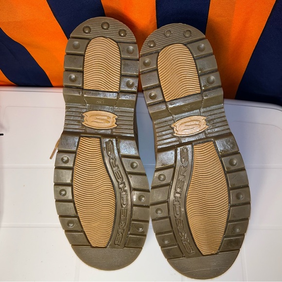 MEN'S SIZE 10 SKECHERS SHANK BROWN SUEDE ANKLE WORK HIKING BOOTS LEATHER UPPER - Picture 5 of 6